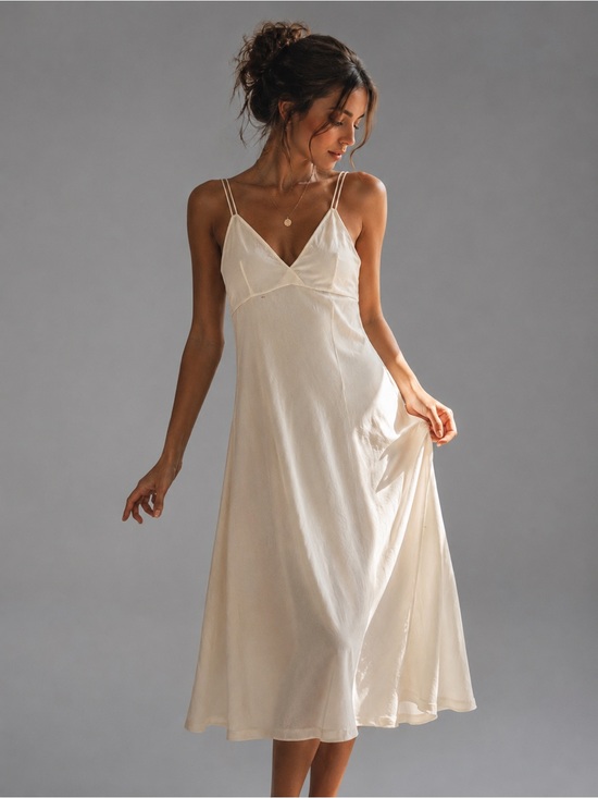 Ginger Rogers Other - Ginger Rogers byJC penny 1970s cream- full maxi slip dress